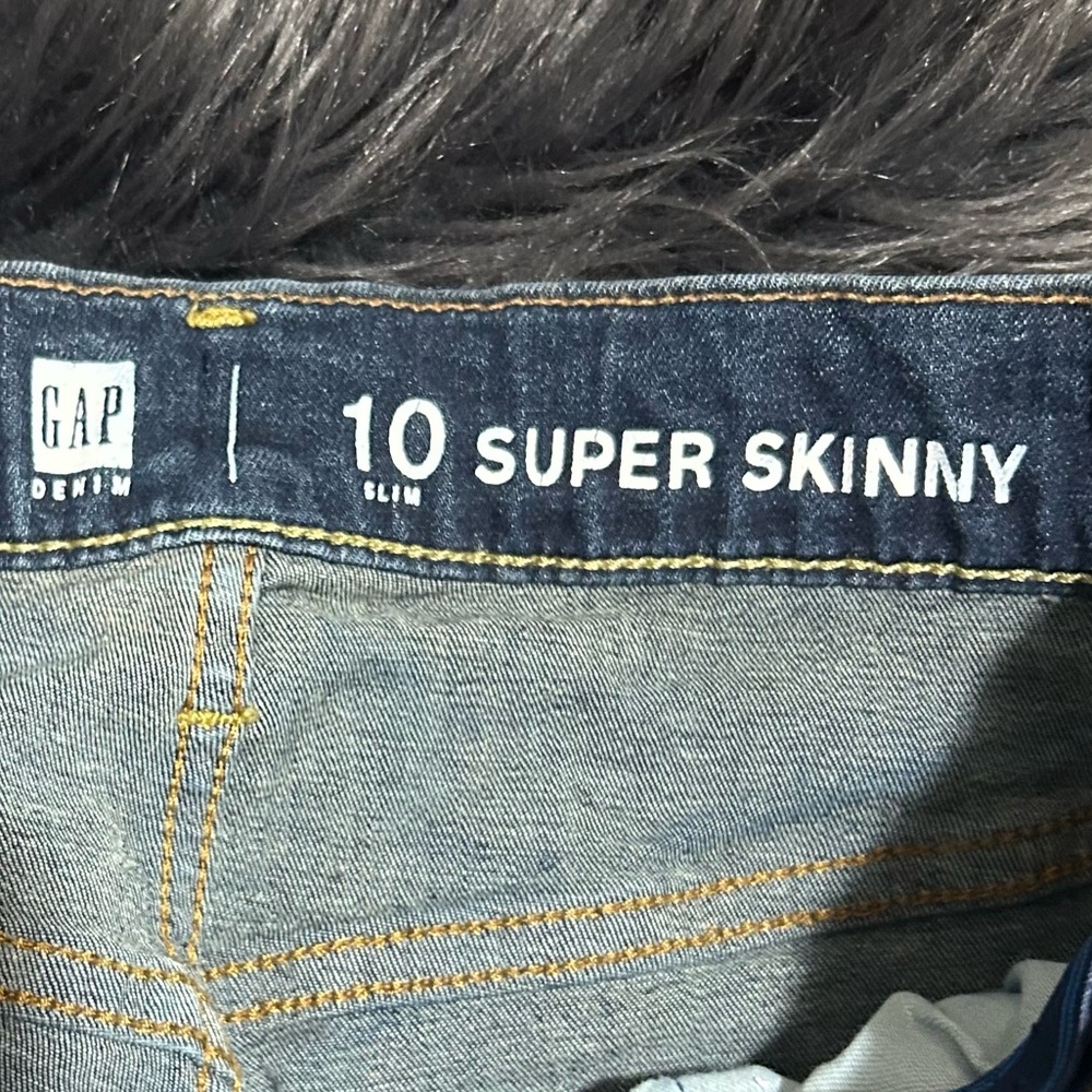 GAP Kids Denim Super Skinny Slim Jeans Denim Size 10 - Picture 3 of 3